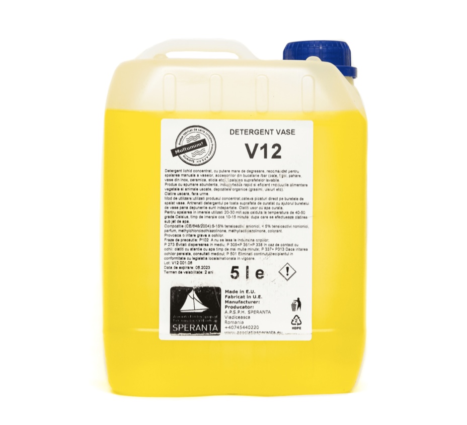 Detergent concentrat vase V12 5000ml [5 LITRI]